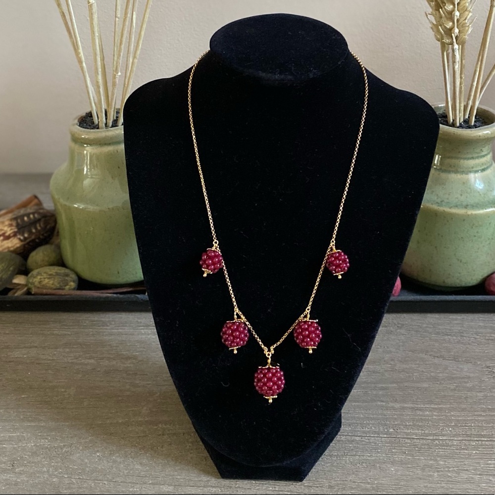 Kate Spade Very Berry Beaded Shaker Necklace